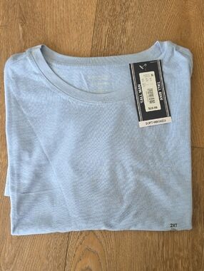 Men's Lt Blue Big&Tall 2XT Roundtree&Yorke Soft Washed Short Sleeve Crew T-Shirt